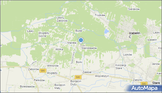 mapa Stanisławów, Stanisławów gmina Stare Babice na mapie Targeo